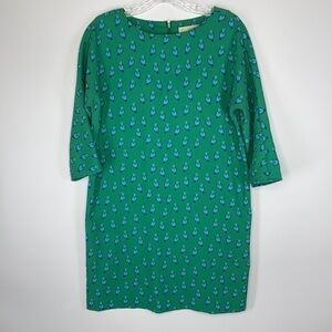 Ann Taylor Loft Blue Bird Green Dress Size XSmall